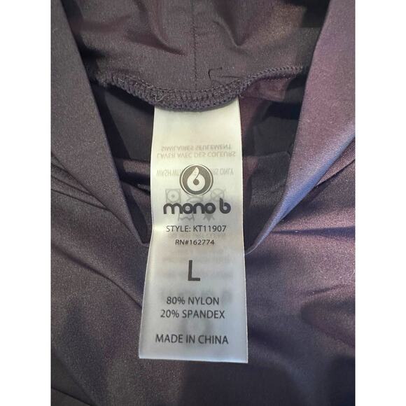 Mono b High Cowl Neck Sleeveless Bodysuit Black L - Picture 11 of 11